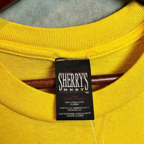 Vintage Tweety Bird Big Print T Shirt 90s Mens Sz L Yellow Looney Tunes Cartoon - Picture 8 of 8